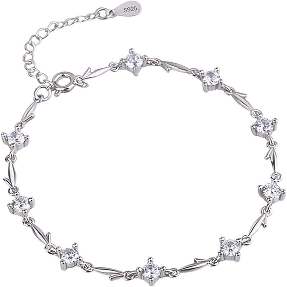 Bracelet Jewelry White Gold Plated 925 Bracelet Ladies Flower Bracelet