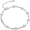 Bracelet Jewelry White Gold Plated 925 Bracelet Ladies Flower Bracelet view 1