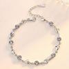 Bracelet Jewelry Women S Silver-Plated Crystal Bracelet Diamond-Shaped Zircon Heart Bracelet view 2