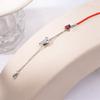 Bracelet Jewelry Silver Bracelet 925 Sterling Silver Women S Bracelet Ladies Red Rope Heart-Shaped Zircon Simpleexquisite Jewelry Bracelets And Bracelets view 2
