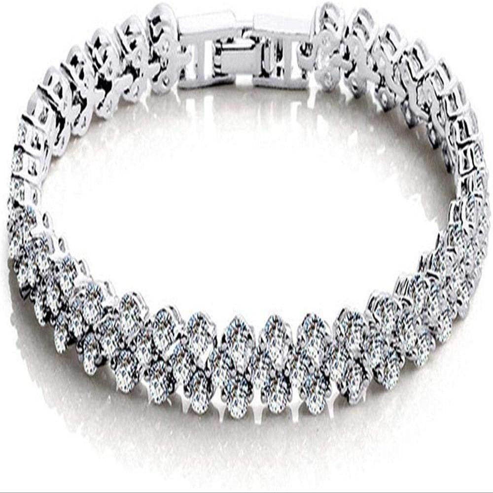 Bracelet Jewelry Women S Crystal Bracelet Imitation Silver Aaa Zircon Bracelet
