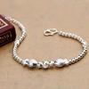 Bracelet Jewelry Ladies 925 Silver Simple Bracelet Silver-Plated Kiss Fish Bracelet view 4
