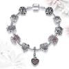 Bracelet Jewelry Silver Bracelet European Crystalbead Bracelet Bracelet Lady Silver Heart Charm Bracelet Diy Jewelry Bracelet view 2