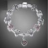 Bracelet Jewelry Silver Bracelet European Crystalbead Bracelet Bracelet Lady Silver Heart Charm Bracelet Diy Jewelry Bracelet view 3
