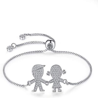 Bracelet Jewelry Women S Bracelet Couple Hands Holding Zircon Adjustable Bracelet
