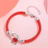 Bracelet Jewelry Ladies 925 Silver Plated Bracelet Red Rope Auspicious Red Agate Bracelet view 3