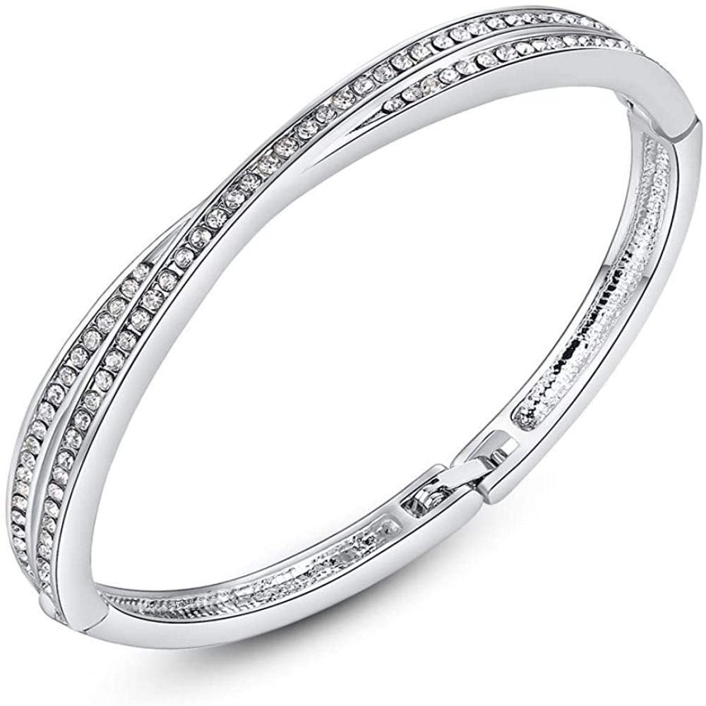 Bracelet Jewelry Ladies Bracelet Double Row Cross Zircon Bracelet