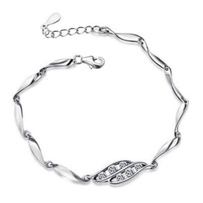 Bracelet Jewelry Women S Silver-Plated Copper Bracelet Pure Natural Zircon Wrist Bracelet