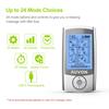 AUVON Rechargeable TENS Machine Muscle Stimulator for Pain Relief, TENS Unit with 24 Modes, 8pcs 2" x 2" TENS Machine Pads Replacement view 3