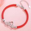Bracelet Jewelry Ladies 925 Silver Plated Bracelet Hypoallergenic Red Rope Bracelet view 3