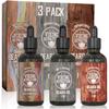 Viking Revolution - Beard Oil - All Natural Variety Beard Oil For Men With Argan & Jojoba Oils - Bay Rum, Unscented, Sandalwood - Softens, Smooths & Strengthens - Gifts For Men - 3 Pack, 3 x 30 ml view 1