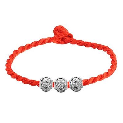 Bracelet Jewelry Red Rope Bracelet Ladies Silver-Plated Bead Bracelet