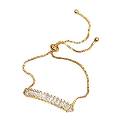 Bracelet Jewelry Women S Bracelet Classic Rectangular Zircon Bracelet Telescopic Zircon Bracelet
