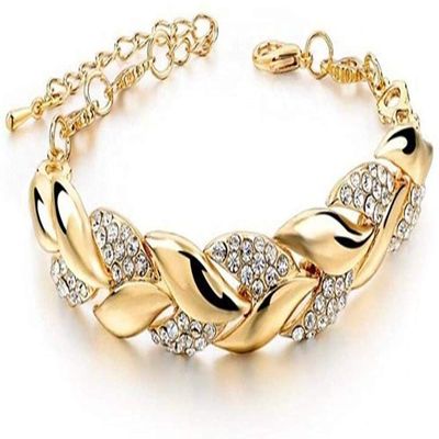 Bracelet Jewelry Ladies Bracelet Golden Leaf Bracelet Able Noble Jewelry With Diamonds