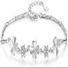 Bracelet Jewelry Women S Silver Bracelet Four Leaf Clover Zircon Bracelet view 1