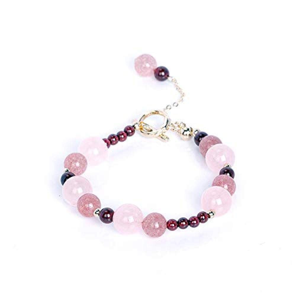 Bracelet Jewelry Ladies Bracelet Pink Crystal Strawberry Crystal Garnet Bracelet Transfer Bracelet