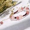 Bracelet Jewelry Ladies Bracelet Pink Crystal Strawberry Crystal Garnet Bracelet Transfer Bracelet view 3