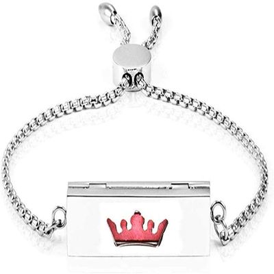Bracelet Jewelry Women Bracelet Stainless Steel Aromatherapy Letter Titanium Steel Perfume Diffusion Bracelet Jewelry Unisex Adjustable Creative Gift-Sl006