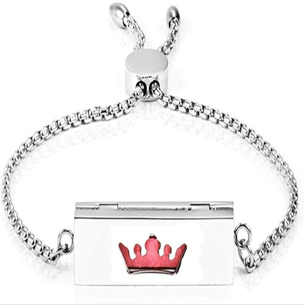 Bracelet Jewelry Women Bracelet Stainless Steel Aromatherapy Letter Titanium Steel Perfume Diffusion Bracelet Jewelry Unisex Adjustable Creative Gift-Sl006