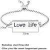Bracelet Jewelry Women Bracelet Stainless Steel Aromatherapy Letter Titanium Steel Perfume Diffusion Bracelet Jewelry Unisex Adjustable Creative Gift-Sl006 view 4