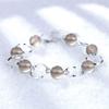 Bracelet Jewelry Natural Gray Agate Crystal Bracelet Bead-Shaped Silver-Plated Bracelet view 2