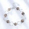 Bracelet Jewelry Natural Gray Agate Crystal Bracelet Bead-Shaped Silver-Plated Bracelet view 3