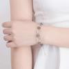 Bracelet Jewelry Natural Gray Agate Crystal Bracelet Bead-Shaped Silver-Plated Bracelet view 4