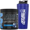 Applied Nutrition Bundle ABE Pre Workout 375g + 750ml Steel Protein Shaker | All Black Everything Pre Workout Powder, Energy & Physical Performance, Creatine, Beta Alanine (ICY Blue Raz) view 1