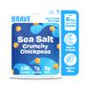 BRAVE Roasted Chickpeas: Healthy Snack, High Protein, Low Calorie - Sea Salt (6 x 115g Packs) view 1