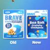 BRAVE Roasted Chickpeas: Healthy Snack, High Protein, Low Calorie - Sea Salt (6 x 115g Packs) view 3