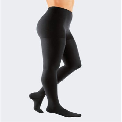 Medi DuoMed Soft Class 2 Compression Tights: Black, M, Closed Toe