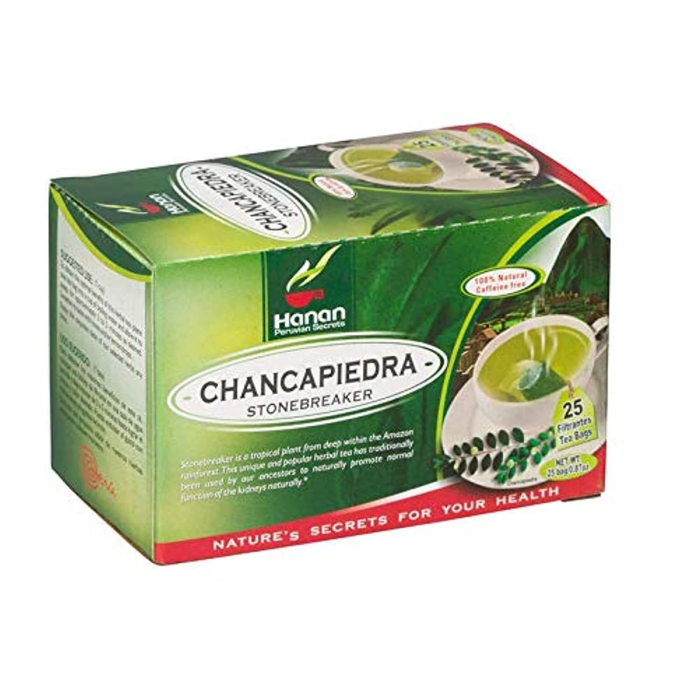 Stone Breaker Chanca Piedra Herbal Tea - 100% Naural from Peru (25 Tea Bags) Natural Kidney Cleanse & Gallbladder Stones Support Detoxify Urinary Tract, Flush Impurities, Clear Urinary System