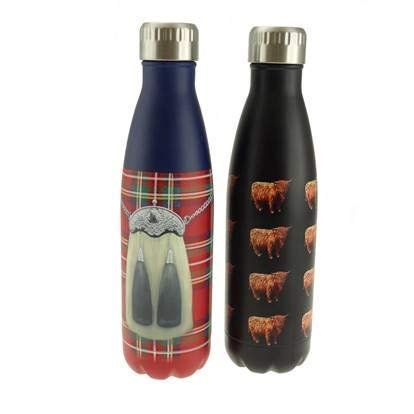 Scottish Design Reusable Eco Water Bottle - Comes In Gift Box (Highland Cows)