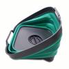 SAMMART 10L Collapsible Dishpan with Draining Plug - Foldable Washing Basin - Portable Dish Washing Tub - Space Saving Kitchen Storage Tray (Grey/Turquoise Blue, 1) view 3
