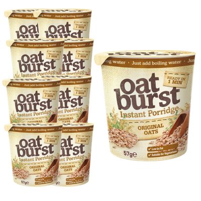 Oatburst Original Oats Instant Porridge Pot, 57 g, Pack of 8