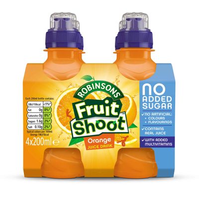 Robinsons Orange Fruit Shoot Multipacks - 4x6x200ml