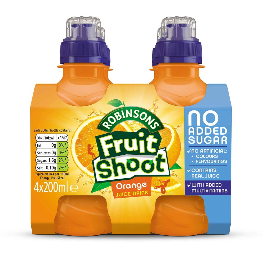 Robinsons Orange Fruit Shoot Multipacks - 4x6x200ml
