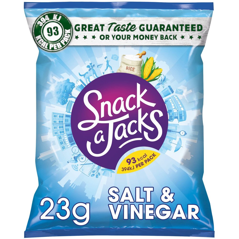 Snack A Jacks Salt & Vinegar Snacks - 24x23g