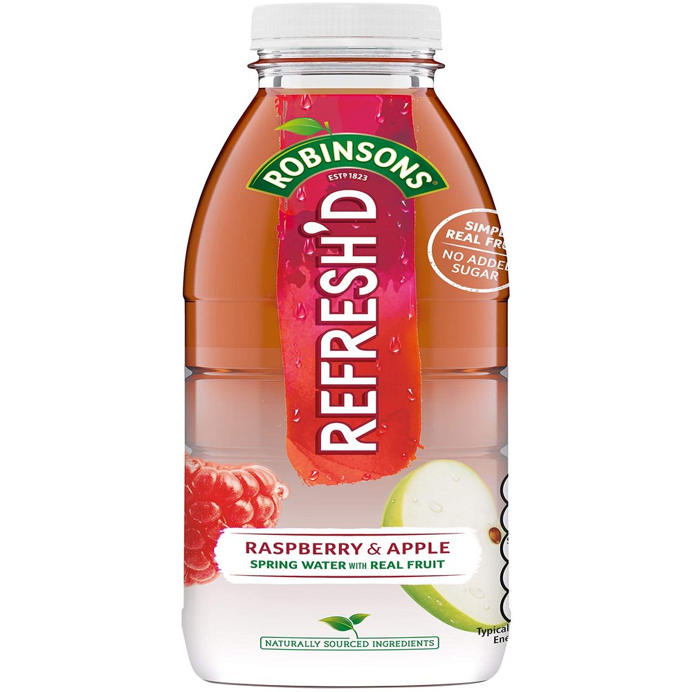 Robinsons Raspberry and Apple Refresh'd Flavoured Water - 24x500ml