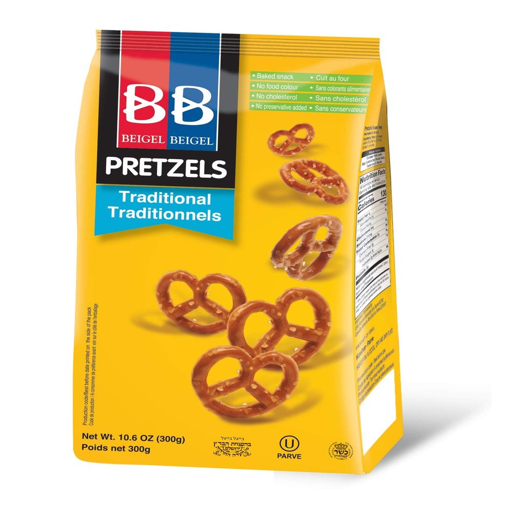 Beigel Beigel Traditional Pretzels - Baked not Fried - 300g Each (3 Pack)
