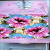 100% Cotton Catheter Night Bag Holder with a Handle. Cover for a Catheter Night Bag. Large Pink Flowers. view 4