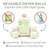 Heritage Park Laundry Essentials Heritage Park Wool Dryer Balls - 100% New Zealand Wool , Reusable Dryer Balls for Laundry - Decrease Drying Time - Set of 6 with Storage Bag view 2