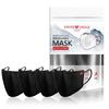 Swiss Eagle Black Cotton Respirator 6 Layer Reusable Outdoor Face Mask (Pack of 4) view 1