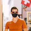 Swiss Eagle Black Cotton Respirator 6 Layer Reusable Outdoor Face Mask (Pack of 4) view 3