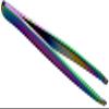 ABE, Rainbow Eyebrow Tweezers Stainless Steel, for Plucking, Eye Brows, Facial Hairs view 2