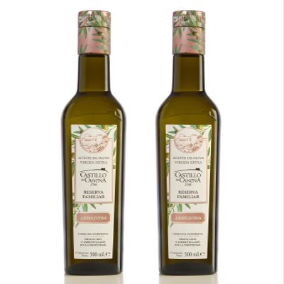 CASTILLO DE CANENA - Spanish Extra Virgin Olive Oil Arbequina Family Reserve (Reserva Familiar Arbequina) - Pack 2 bottles of 500 ml