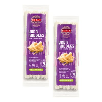 Go-Tan | Japanese Udon Noodles | Japanese Pasta | Soft Wheat Flour - 2 x 250 Gr