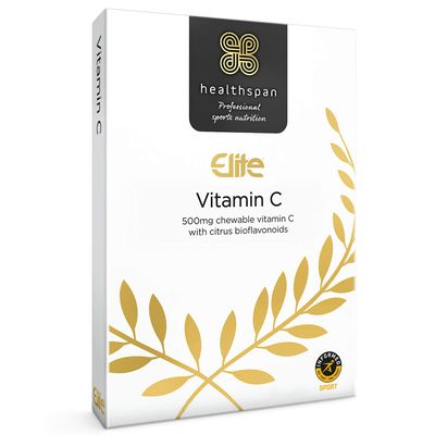 Healthspan Elite Vitamin C 500mg Chewable Tablets (4 Months Supply) | Stomach Friendly Vitamin C to Support Your Immune Health | All Blacks Official Partner | Informed Sport Accredited | Vegan