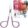 Best PROFESSIONAL Scissor TWEEZERS Great PRECISION for Facial Hair,Ingrown Hair,Fine Hair, Blackhead. LESS PAIN,Silver & Purple Men/Women with EASY SCISSOR HANDLE Expert Tools Made in MEXICO (UPDATED) view 1
