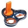 3pcs Orange Lock-ring Retaining-Plate Blade Holder Replacement for SH70 SH90 S9000 RQ12 S7000 +Un-lock Holder Tool Shaving Heads Accessories view 4